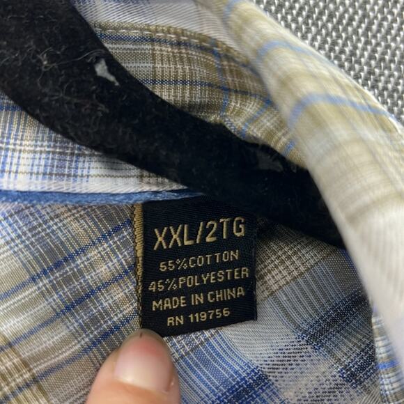 Duke’s Sportswear Men’s Cotton Blend Plaid Short Sleeve Button Up Shirt Size 2XL - Picture 4 of 11